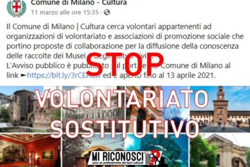 petizione milano musei volontari