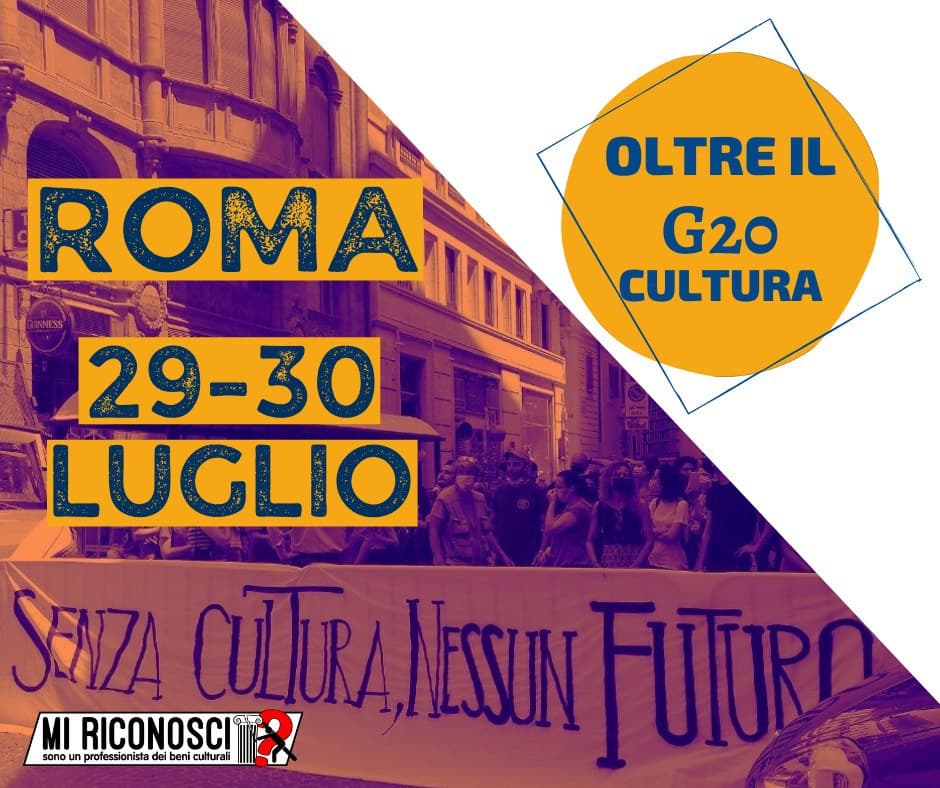 G20 cultura lavoratori associazioni manifestazione colosseo